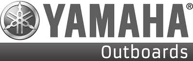 Yamaha Outboards logo featuring the Yamaha tuning fork symbol and bold text, with "Outboards" written in a rectangular box below.
